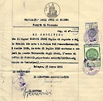 1951 certificato Facoltà di Farmacia di Bologna 