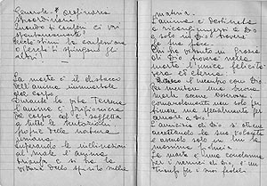 1956 agosto Albinea (RE) una pagina del quaderno degli esercizi spirituali