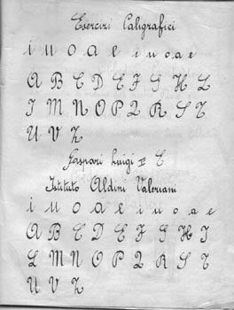 1939 esercizi calligrafici